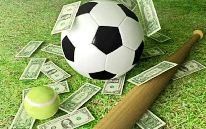 Layar pertandingan dengan informasi pasar olahraga